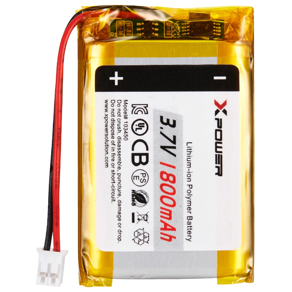 103450 3.7v 1800mah