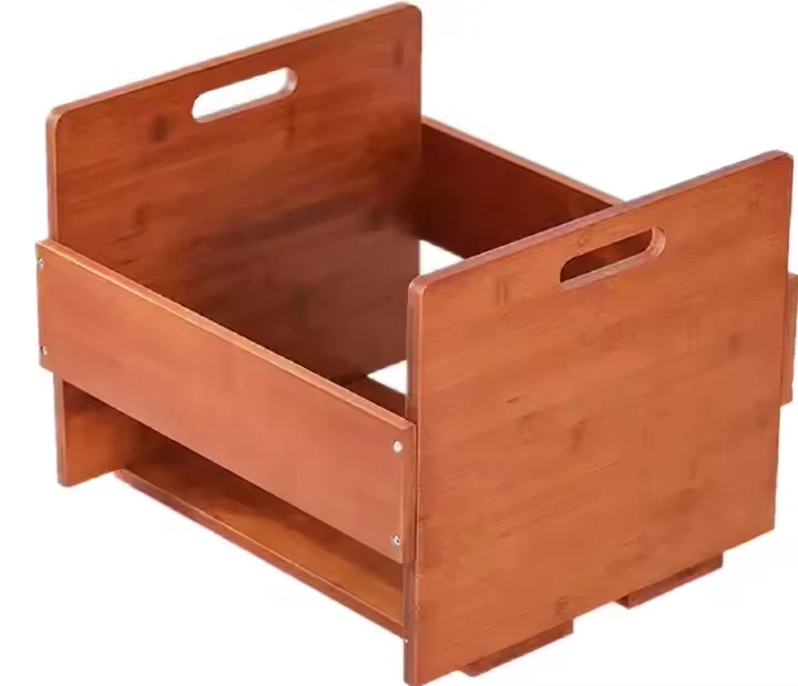 Bamboo Record Storage Crate Vinyl Storage Organizer  Vinyl Record Rack Wooden Storage Crate