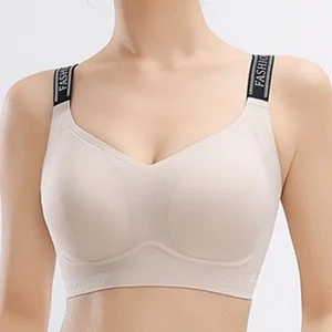 Seamless Women Large Busts Gathering Ultra-Thin Push-Up Wire-Free Anti-Bacterial Comfortable Woman Sous Vetements Femme Bra