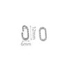 Oblong oval - steel silver color