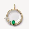 Transparent pendant necklace-style D O-chain