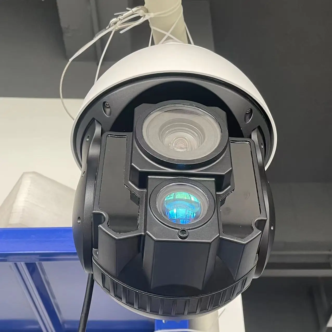 Poe 8" Infrared Laser 30x Optical Zoom+500m Ir Laser Illuminator Dual Sensor IP66 High Speed Dome PTZ Camera