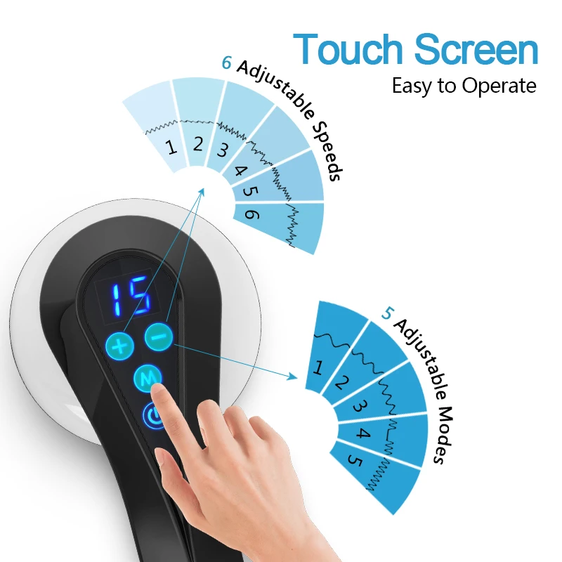 PL-665 Ekang 8 in 1 Touch Screen Deep Tissue Percussion Massager Anti Cellulite Massager Body Slimming Massager