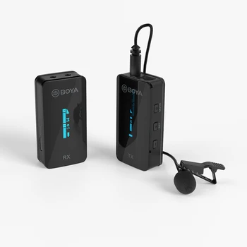 BOYA BY-XM6 2.4GHz Microphone Dual Channel Rechargeable Wireless Lavalier Microphone Mic for Phone Sony Camcorder Camera Video detail image