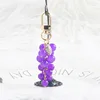 Crystal Glass Grape Fruit Keychain * C