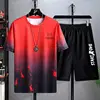 เสื้อ+กางเกงขาสั้นสีแดง (ชุด)