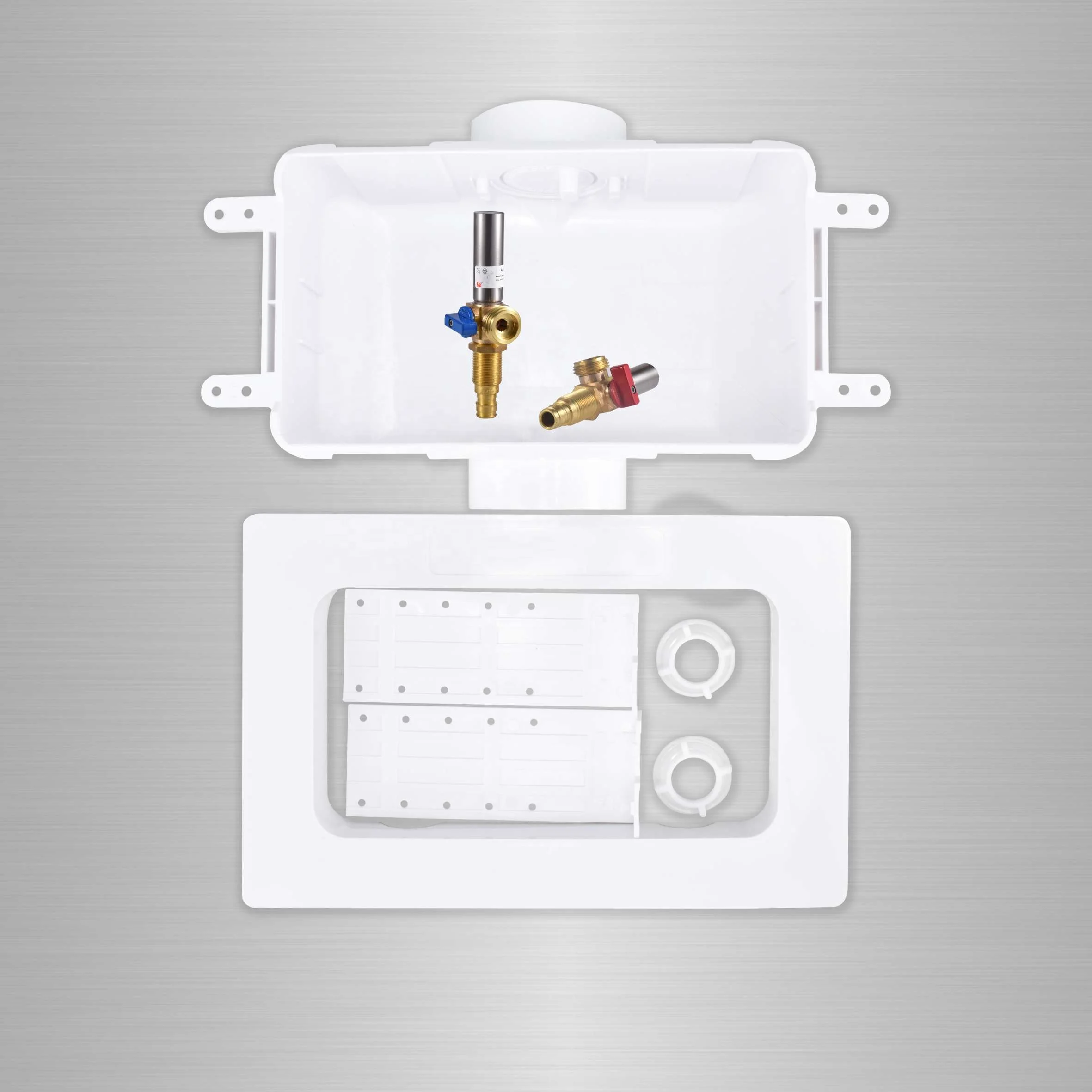 Washing Machine Outlet Box with Ball Valves with Copper Water Hammer Arrester Half Inch