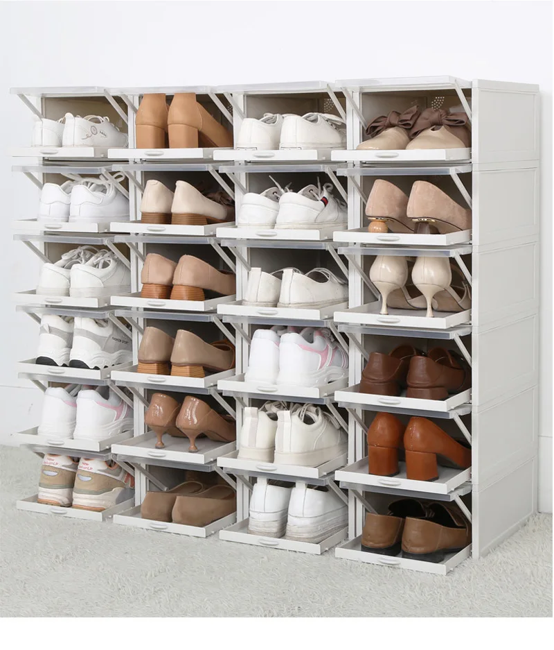 TK24 Drawer Type Acrylic Shoe Boxes Organizers Bins With Custom Logo  Plastic Shoe Storage Box Stackable Clear Pack Shoe Box