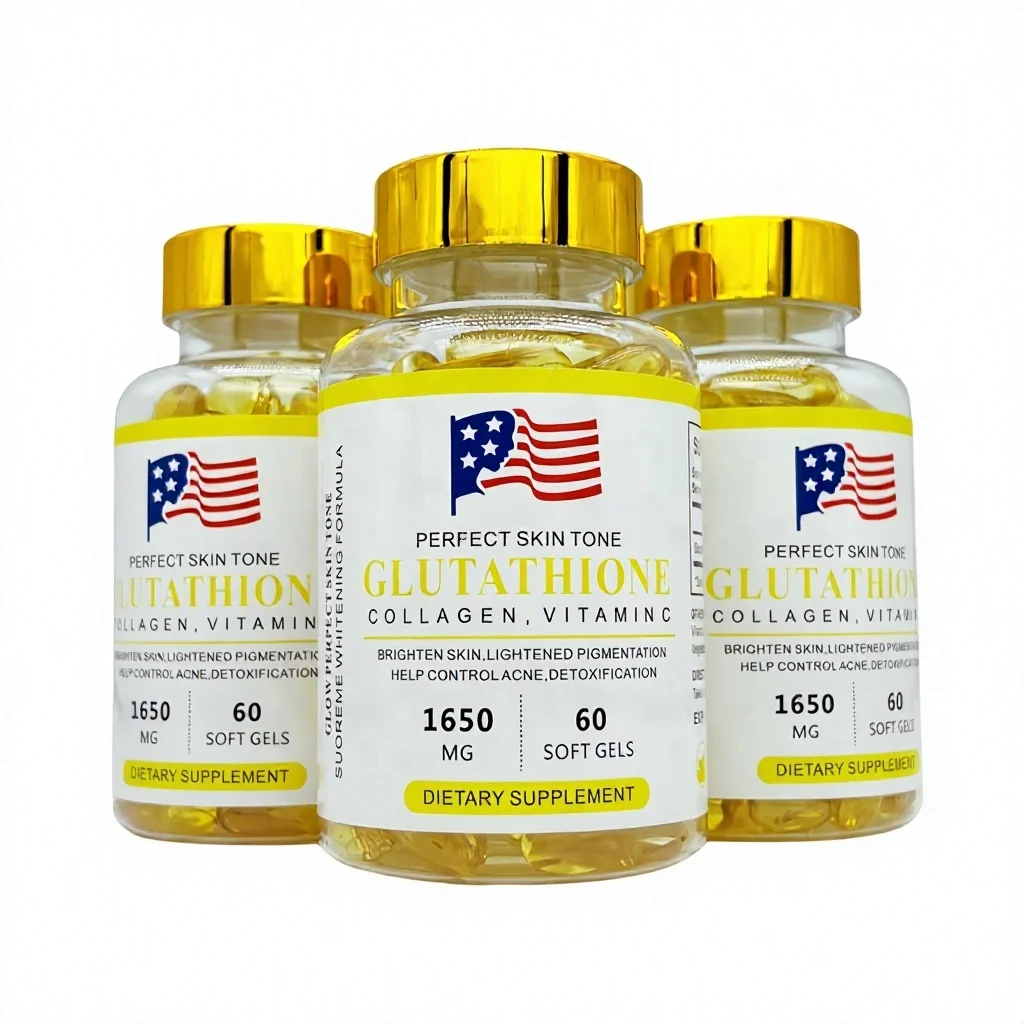 glutathione pour eclaircir la peau Gélules de Glutathion Liposomal de Haute Qualité, Marque Privée GMP, Étiquette Personnalisée, Pilules Blanchissantes Antioxydantes pour Éclaircir la Peau