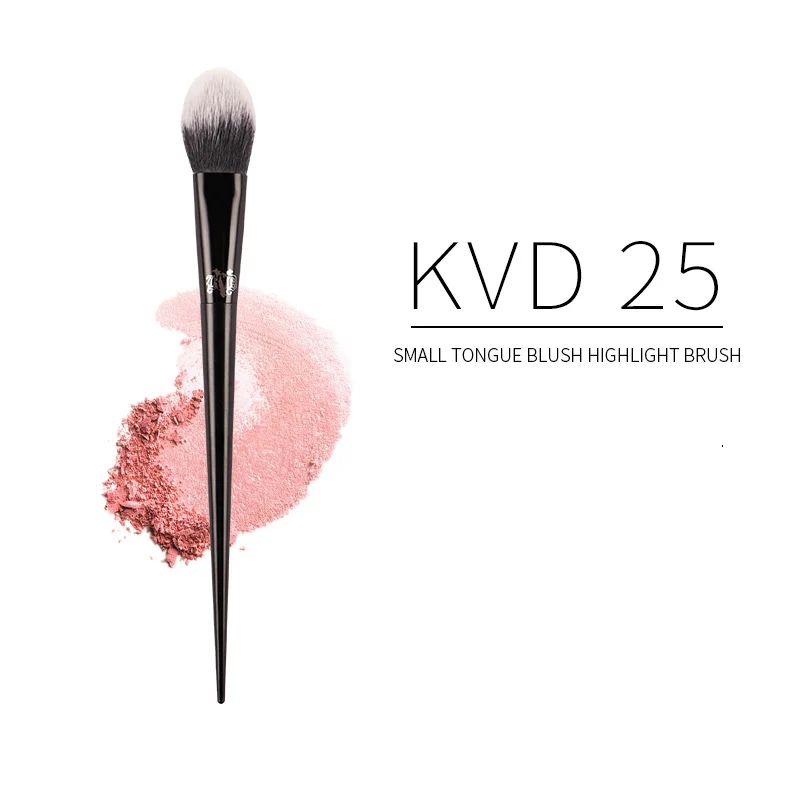 KVD25-brocha para colorete de lengua pequeña, 11 unidades, serie Kat Von D,  brochas de maquillaje vegana para principiantes, venta al por mayor de