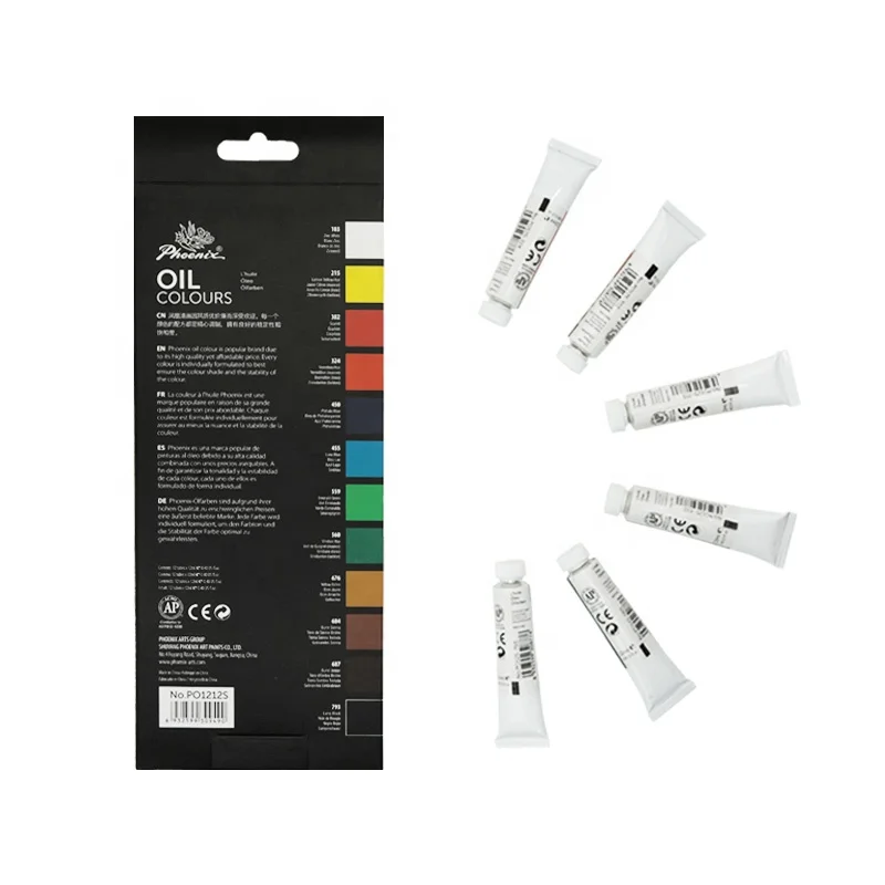 Phoenix Cheap Professional Non-toxic 12*12ml Artist Colour Oil Color Paints for Kids