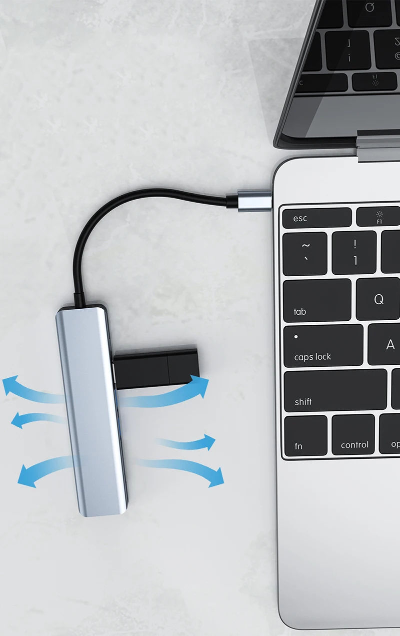 7 в 1 usb3.0 2 0 hub Type C Hub с слотом для TF SD-карты ноутбука