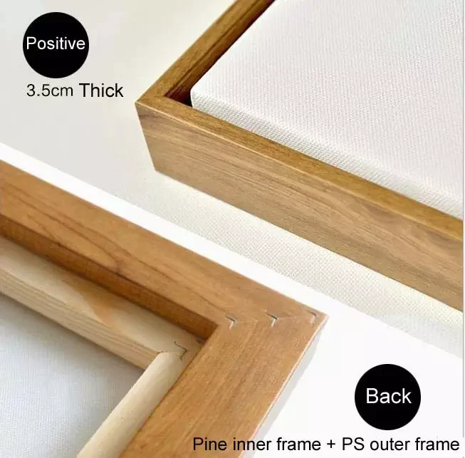 Wholesale Blank Canvas Color Floater Frame Stretched Canvas Paintings