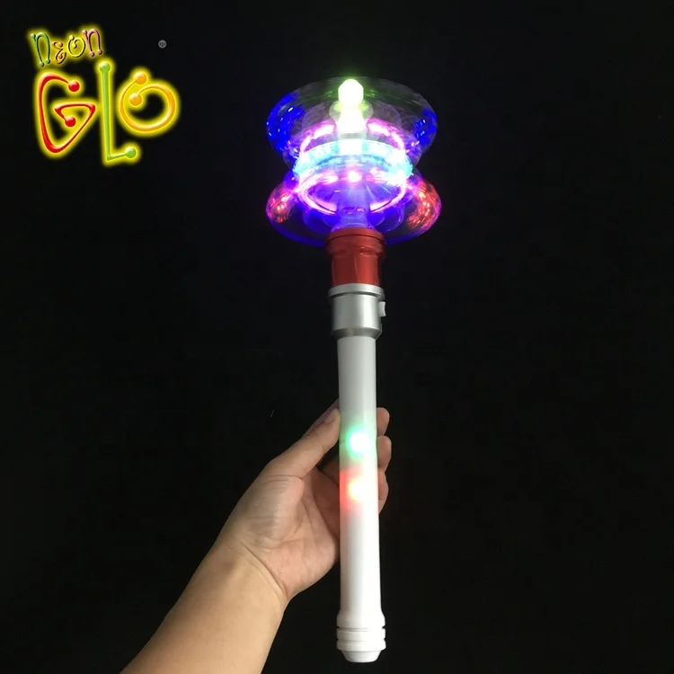 Customized LED Magic Snowflake Light Wand for Girls PS Plastic Spinning Flashing for Parties Christmas Easter & Graduation