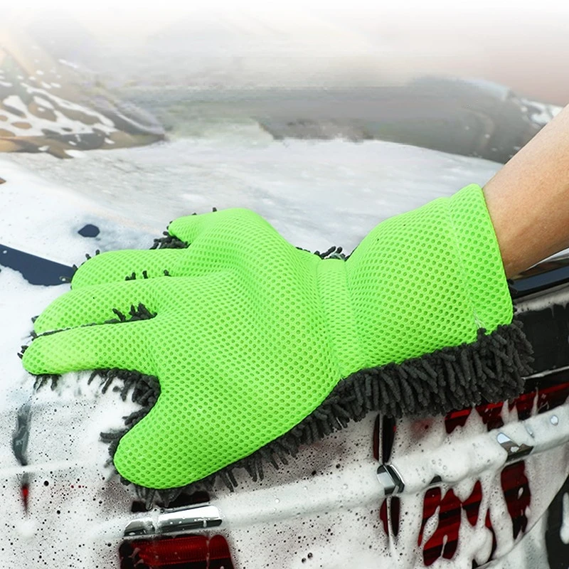 FF2602 Auto Scratch Free Chenille Wash Gloves Car Cleaning Towel - Main Image