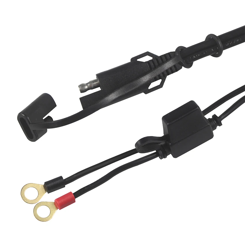 12V/24V Solar Battery Charger Cable 2Pin SAE Quick Disconnect Connector to Ring Terminals Battery Power Cable