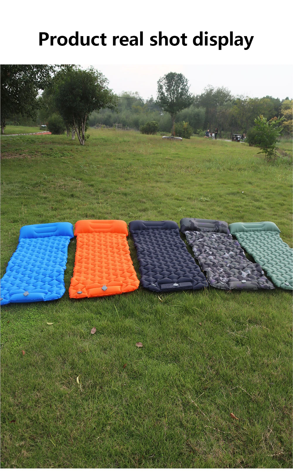 High Quality Outdoor Double Inflatable Camping Mattress Portable Foot ...