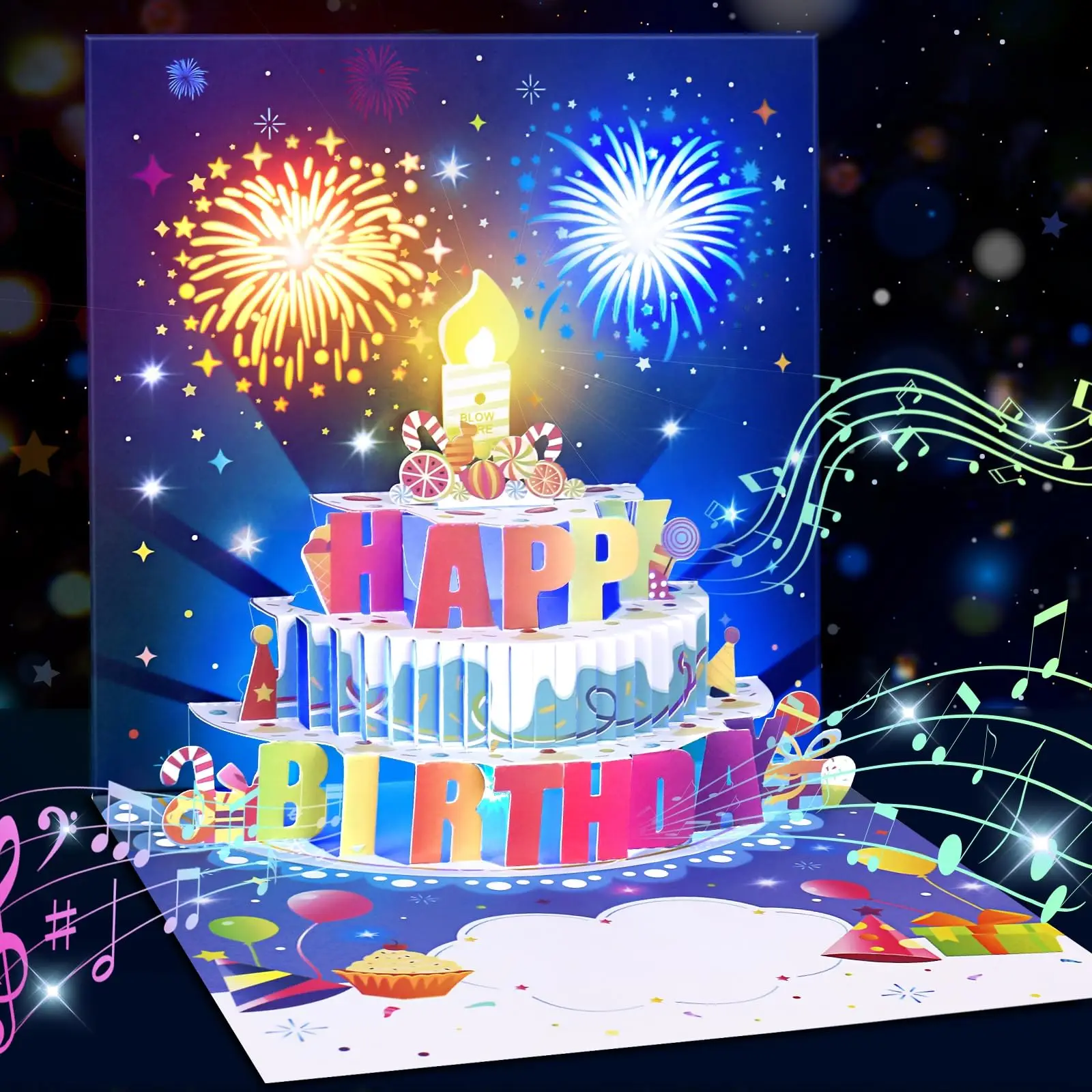 Alibaba.com: Pop Up Cake Blowable Light and Music Happy