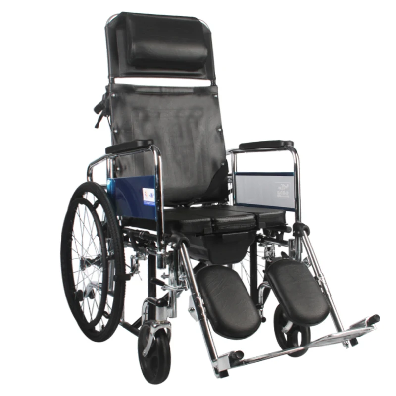 Kaiyang KY607 High Back Foldable Commode Wheelchair Folding With Ce Certificates Deluxe Commode Reclining Wheelchair