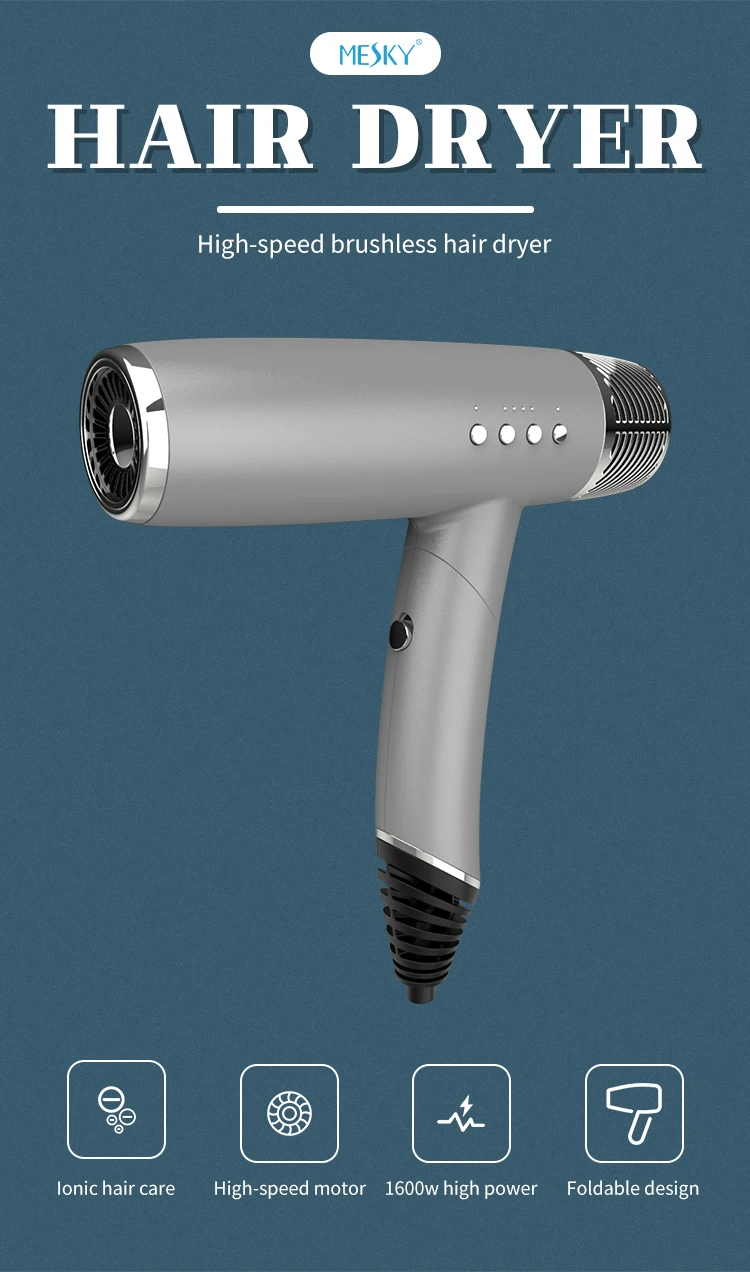Ulesm secador de pelo profesional, cepillo de aire caliente Original, sin  hojas, inteligente, portátil, 1500W|Secadores de pelo| - AliExpress