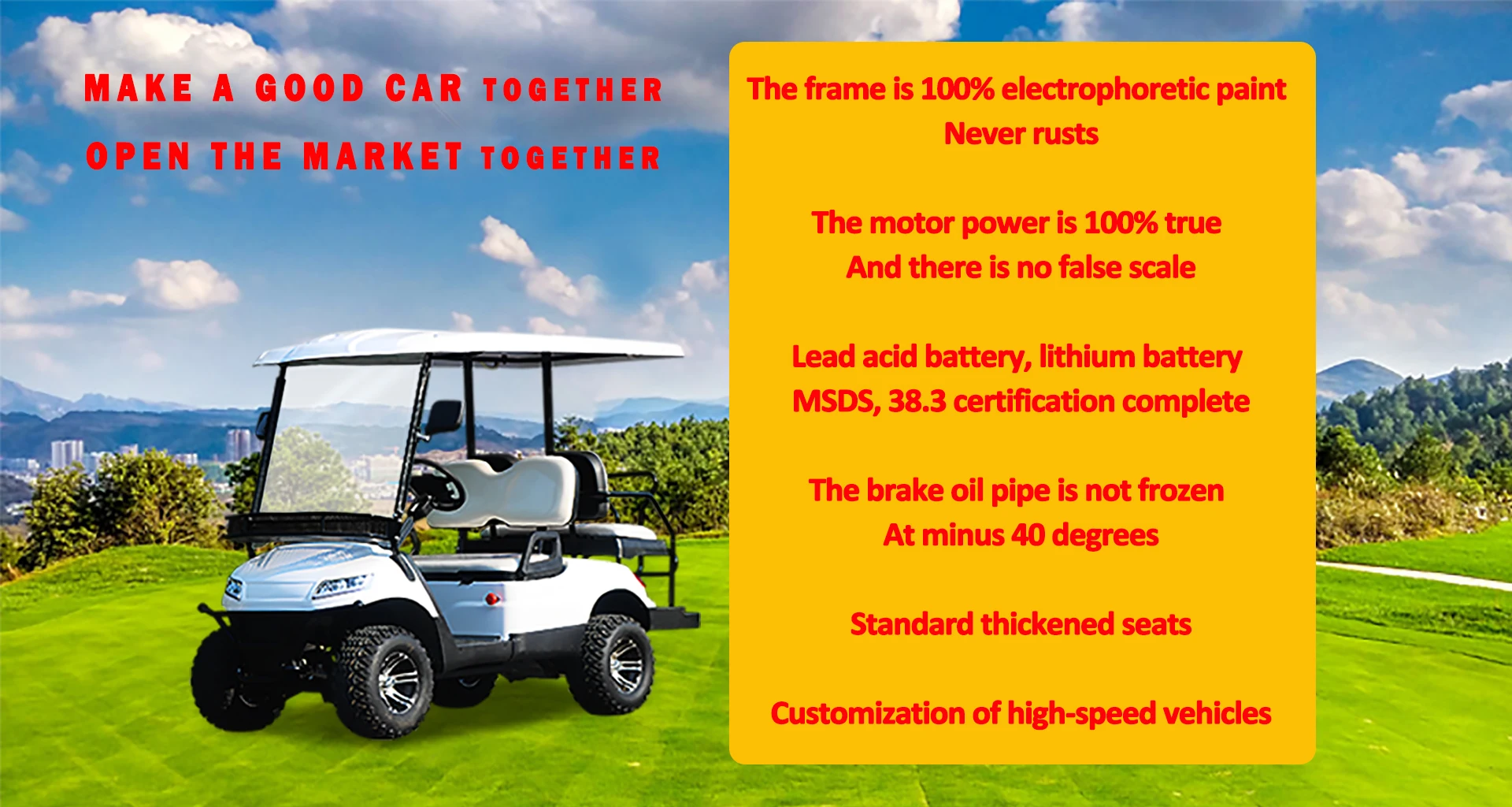 Bestselling 4seater Electric Golf Cart Excellent Quality 4seats 6