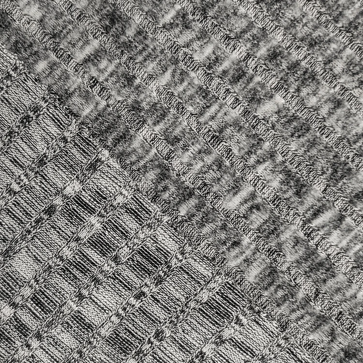 New Style Knit Ribbed Fabric , Customized Colors Stretch Rayon Polyester Brushed Rib Fabric for Sale/ manufacture