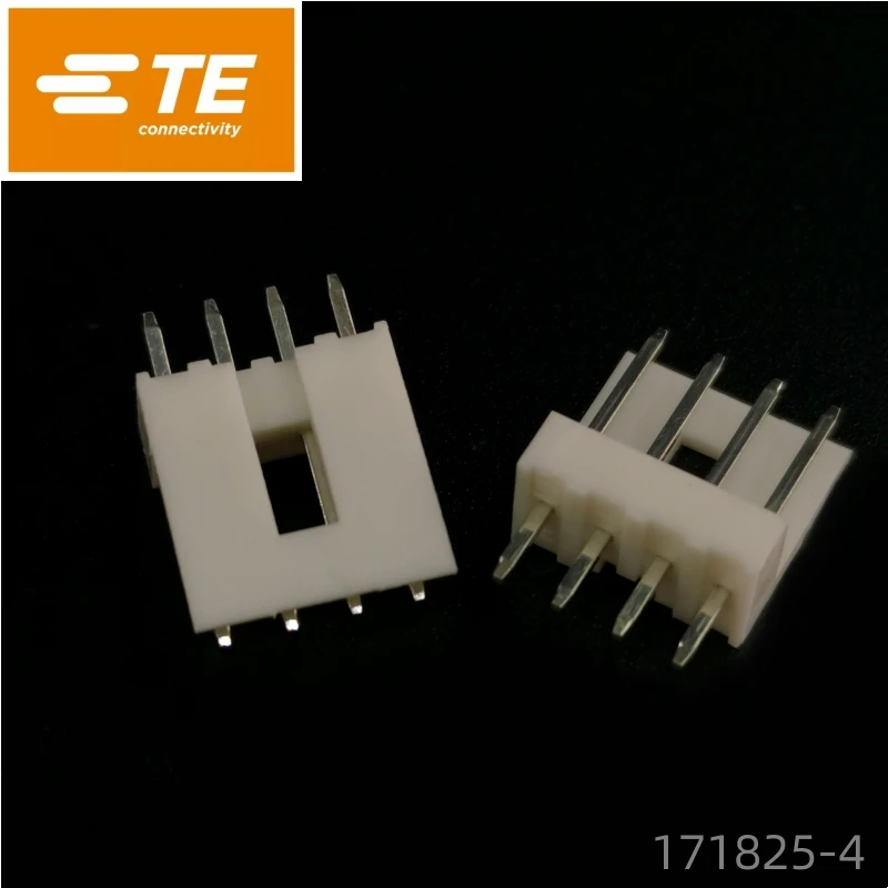 TE 171825-4 PCB Mount Header - Right Angle, 4 Pin Connector