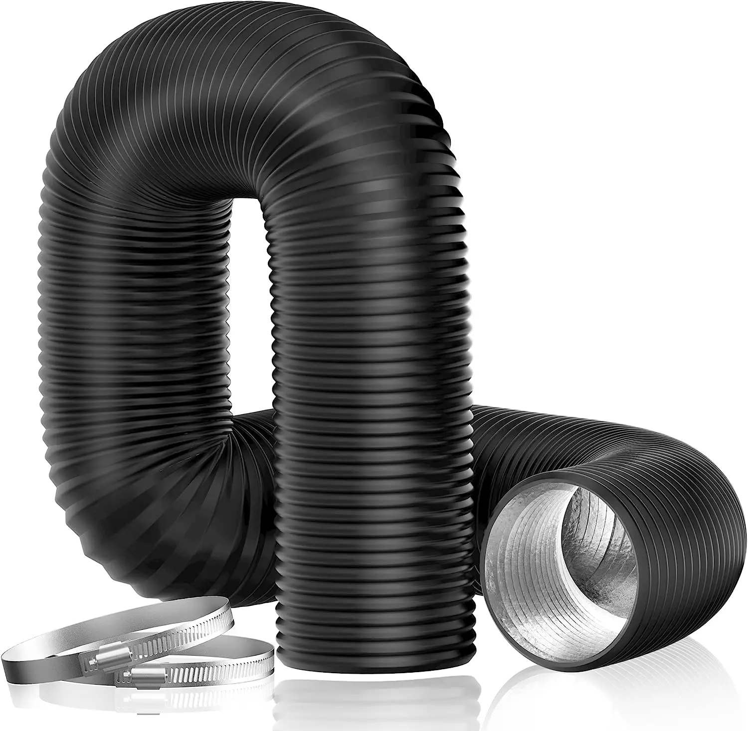 Lakeso Havc Pvc Aluminum Combi Foil Duct High Fireproof Flexible Duct for Buildking
