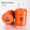 USB-A+C orange