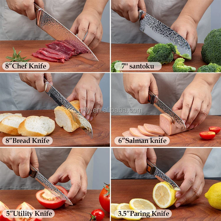 Kitchen Knife Set Chef Utility Paring Bread Slicer Vegetable 3Cr13