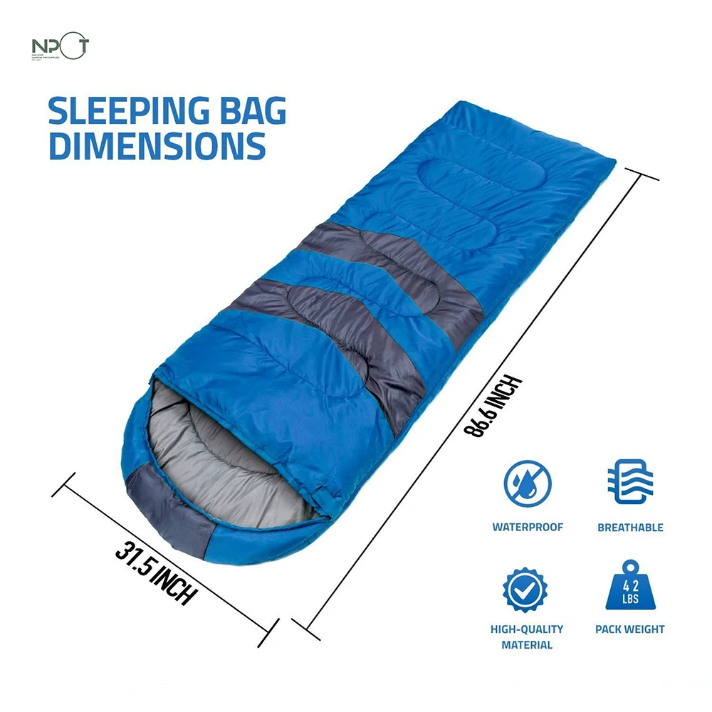 Npot Wholesale Sleeping Bag Waterproof Kids Outdoor 4 Season Sleeping