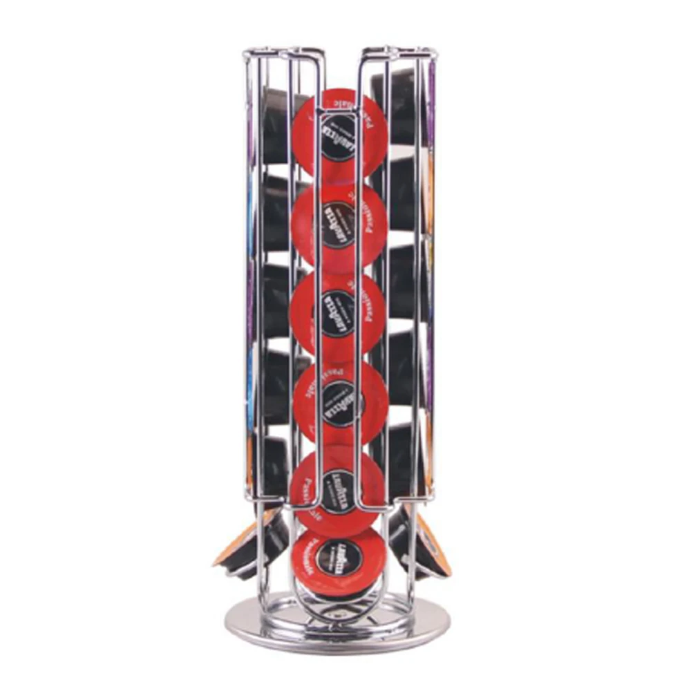 Metal Iron Folding 360degree Rotation Coffee Capsule Pod Holder