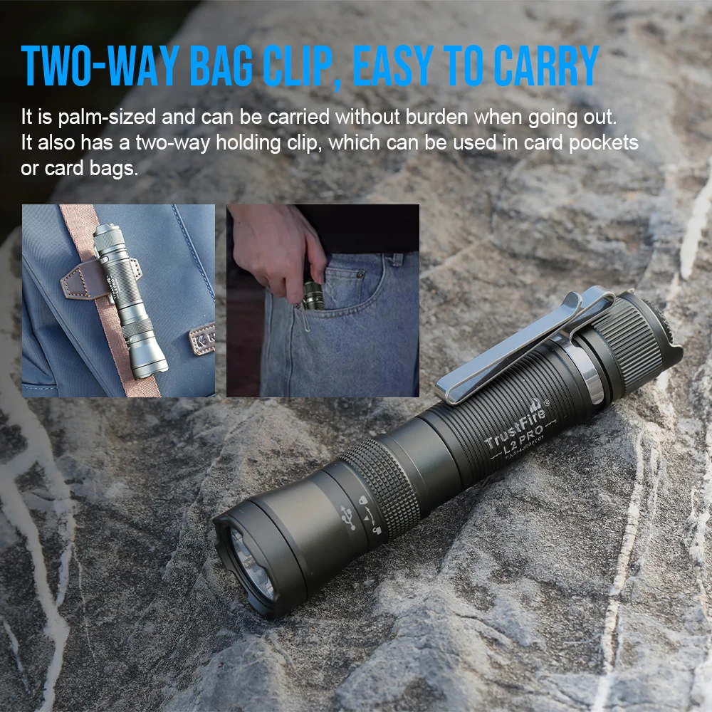 Multi Tool Car Emergency LED 14500 Torch TrustFire L2 Pro 1100 Lumen Pocket EDC Tactical Flashlights