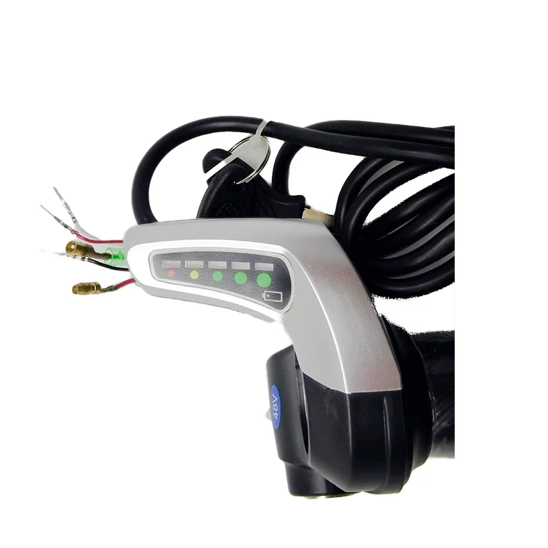 Poignée Accélérateur Twist Pour Vélo électrique - Affichage LED, 4 Couleurs - Tension 12-99V Auto-détection - 6