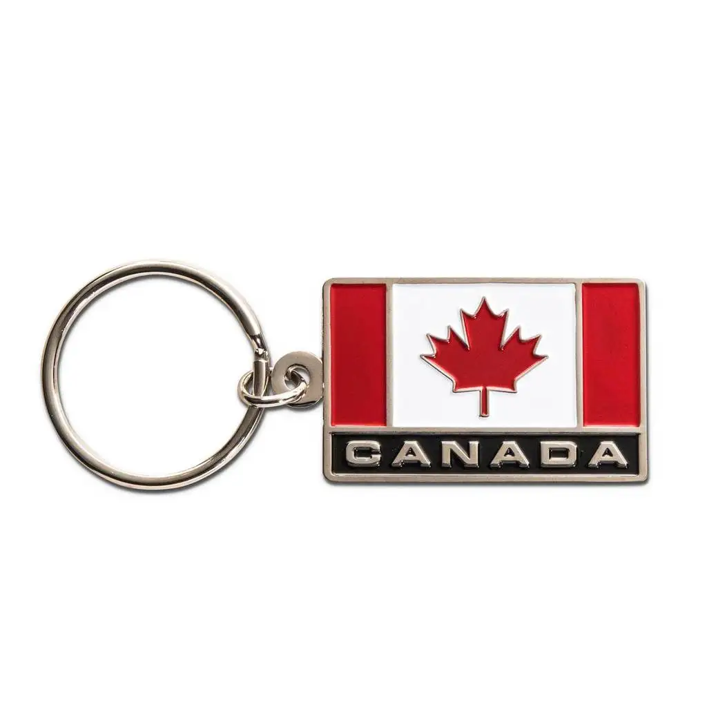 Canada Maple Leaf Canadian Expat Country Flag Gift Keychain 