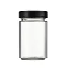 Black lid + transparent jar