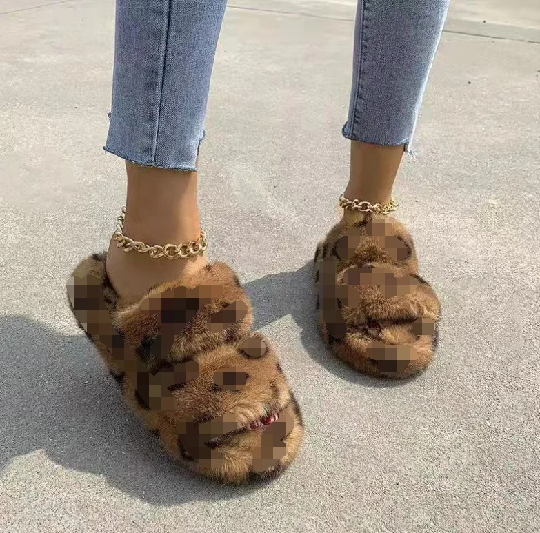 YLTXZDJNZ Women's Fluffy Faux Fur Slides - Soft Plush House Slippers For Indoor & Outdoor Wear - View #8