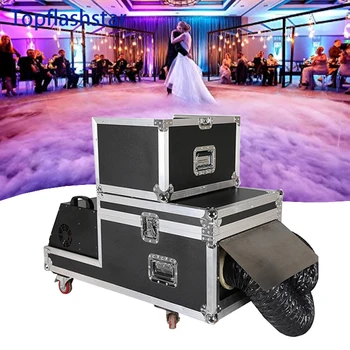 Wedding Equipment 3000W Double Head  Water Base Low Fog Machine Work With Liquid Remote Control Smoke Machine for Party