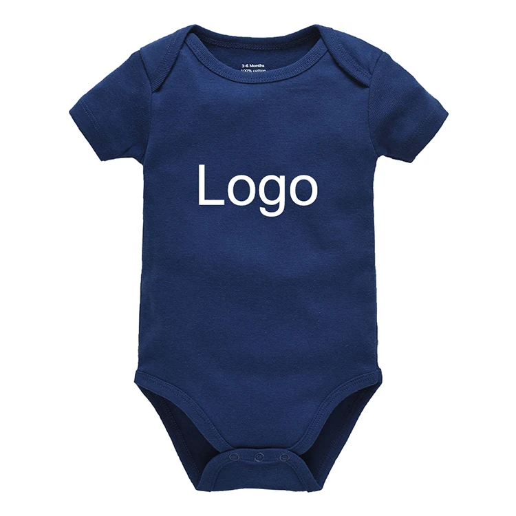 Комбинезон для младенцев из 100% хлопка с принтом логотипа на заказ