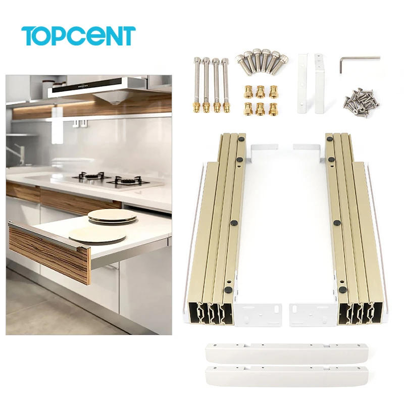 Topcent Aluminium Telescopic Table Mechanism Dinner Heavy Duty Pull Out Folding Dinner Extension
