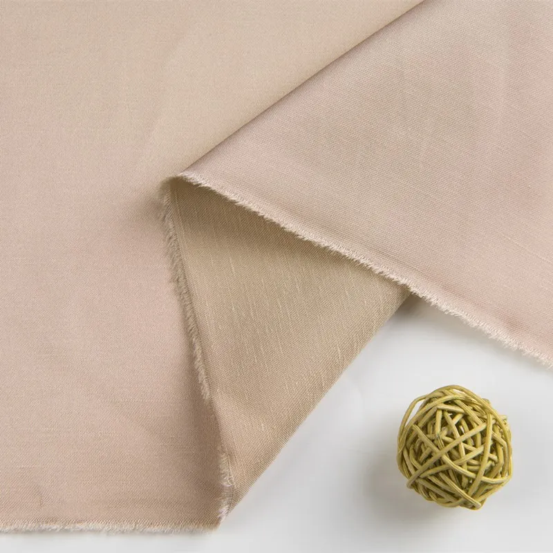 Luxury Shinny Plain Dyed Linen Silk