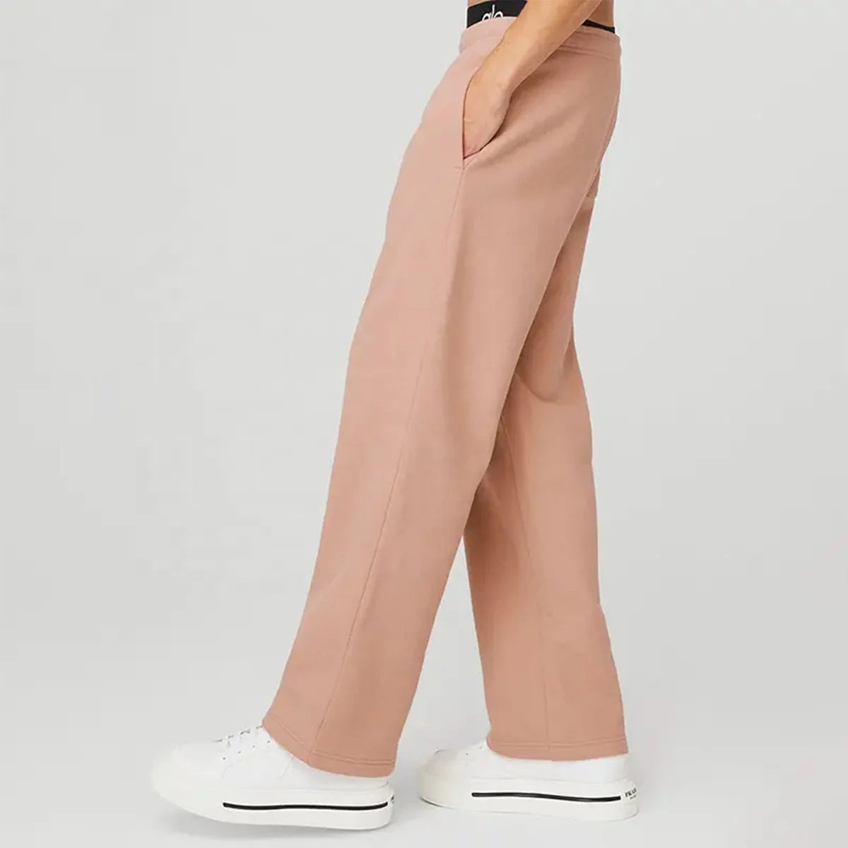 JL0131B New Men’s Loose Plus Size Sweatpants Casual Flare Sweat Pants Men Ash Gray Fleece Flare Sweatpants Men