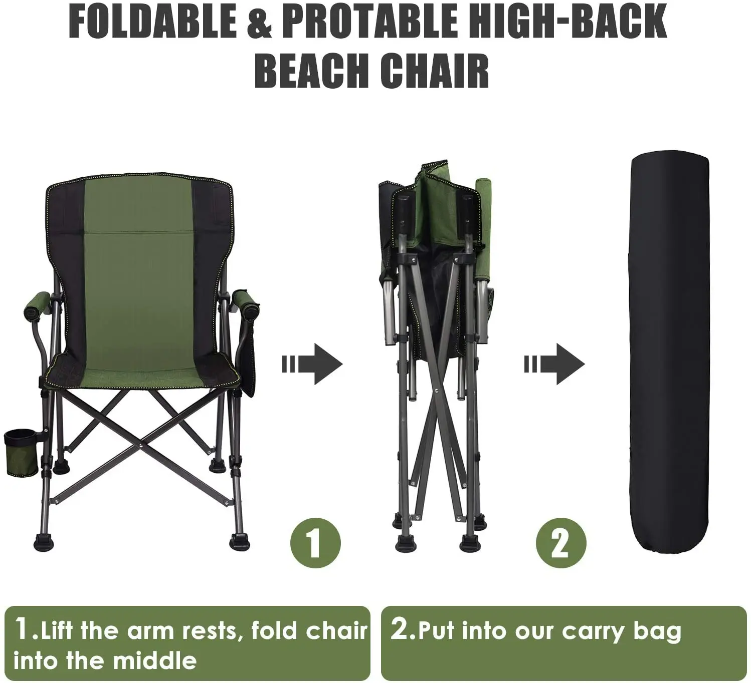 Field Staff Clothing Deluxe Folding Chair With Seat Pouch Travel