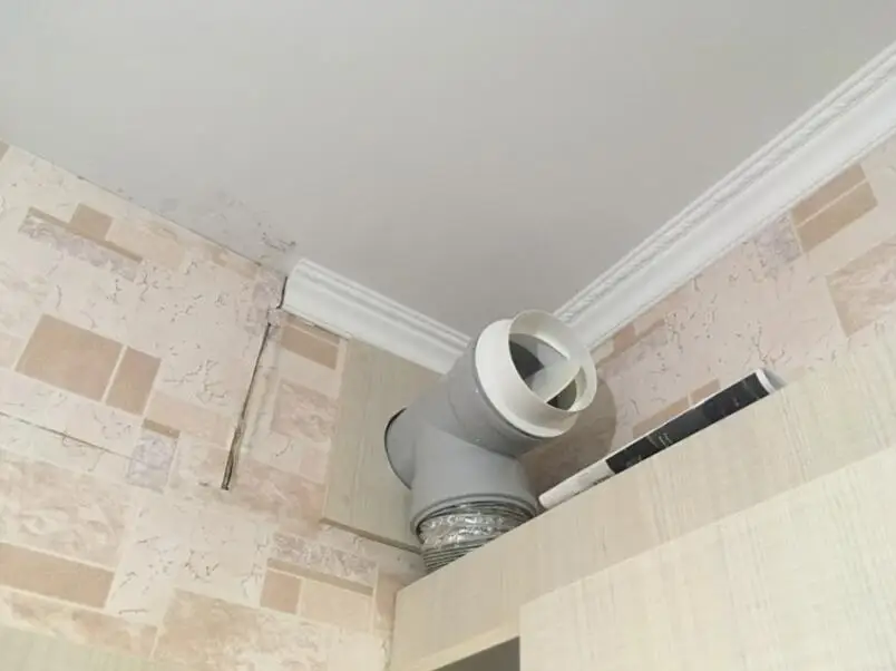 Fresh Air Pipe Check Valve Connector Exhaust Fan Check Valve Pipe Air Damper for Bathroom Kitchen