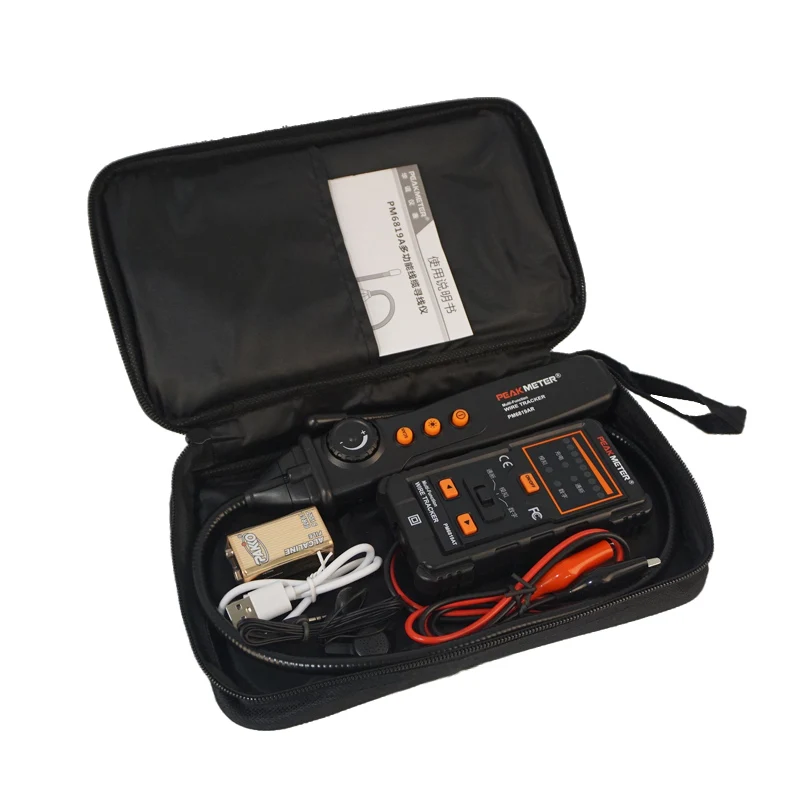 PEAKMETER PM6819A Digital Wire Cable tracker  Analog Wire-hunting Handheld Line Detector with Continuity test