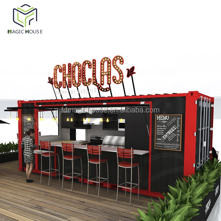 Magic House New Design 2020 20ft Prefabricated Shipping Container Shop Coffee Container bar