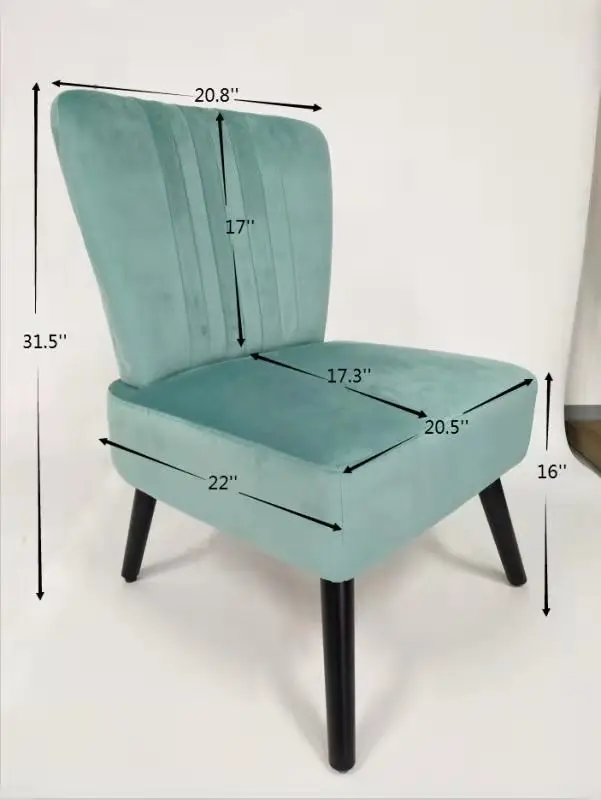 American Style Wooden Furniture Upholstered Fabric Tufted Back Dining Room Chair