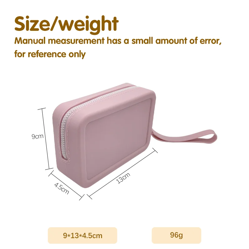 Custom Logo Waterproof Portable Travel Cosmetic Purse Handbag Small Fashionable Silicone Makeup Bag for Women  supplier