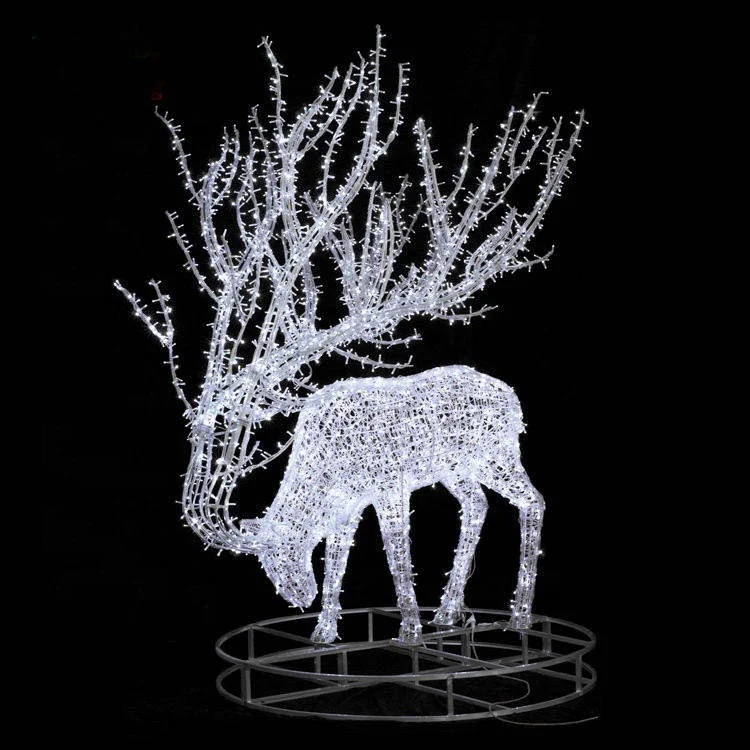 Super Large Christmas Reindeer Decor with LED Lights - Perfect for Outdoor Christmas Home Decor and Ornaments