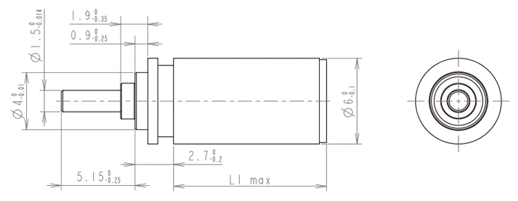 6mm Low Speed Micro Planetary Metal Gearbox 22RPM 750gf.Cm 8mm Stepper Motor